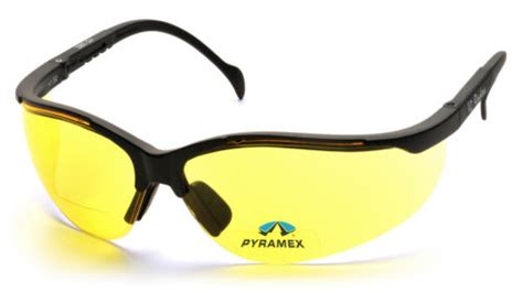 Pyramex Venture 2 0 Yellow Bifocal Reader Safety Glasses Night Driving Sun Z87 Ebay