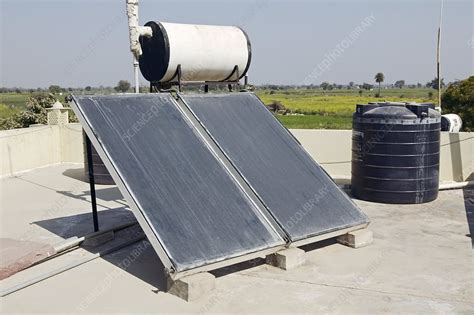 Solar water heater can cut down your electricity and gas bills by exploiting solar power to provide continuous. Solar water heater - Stock Image - C001/2968 - Science ...