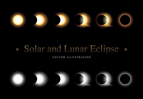 Solar And Lunar Eclipse Royalty Free Vector Image Vlrengbr