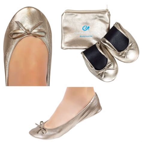 Champagne Gold Foldable Flats For Wedding Cinderollies