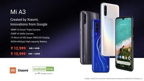 Xiaomi Mi A3 Available Via Open Sale Till August 31 Price