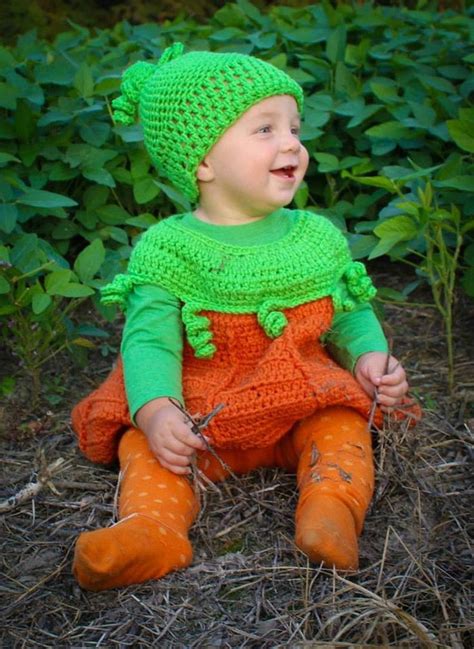 Pumpkin Costume Crochet Pattern Halloween Etsy Crochet Baby
