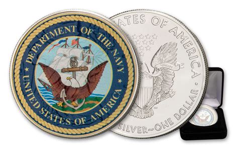2020 1 1 Oz Silver American Eagle Us Armed Forces Navy Colorized