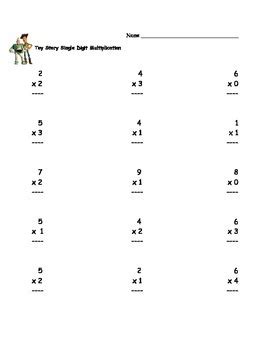 Toy Story Mathematics Worksheets By Southern Learning TpT