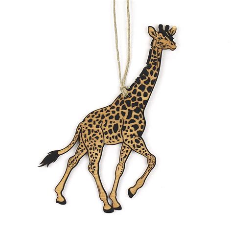 Wooden Giraffe Christmas Ornament Etsy