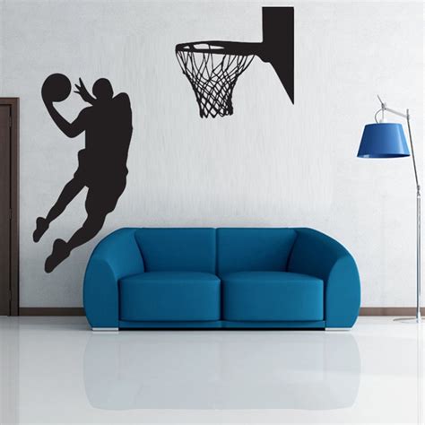 New Arrived Nba Slam Dunk Basketball Wall Mural Removable Art Vinyl