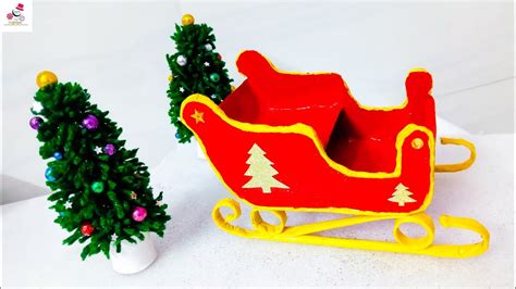 Santa Sleigh Christmas Decorations How To Make Santa Claus Sleigh