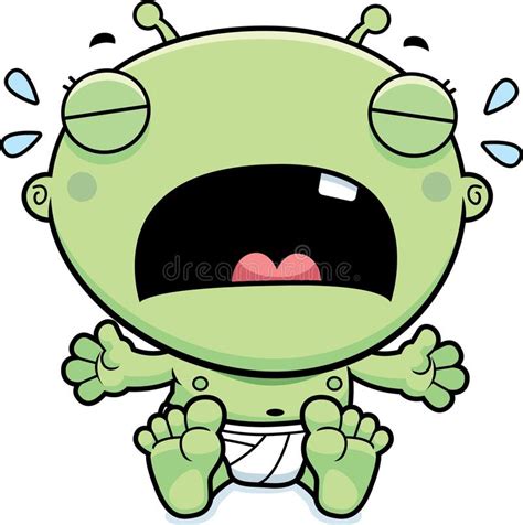 Cartoon Baby Alien Crying Stock Vector Illustration Of Crying 47525072