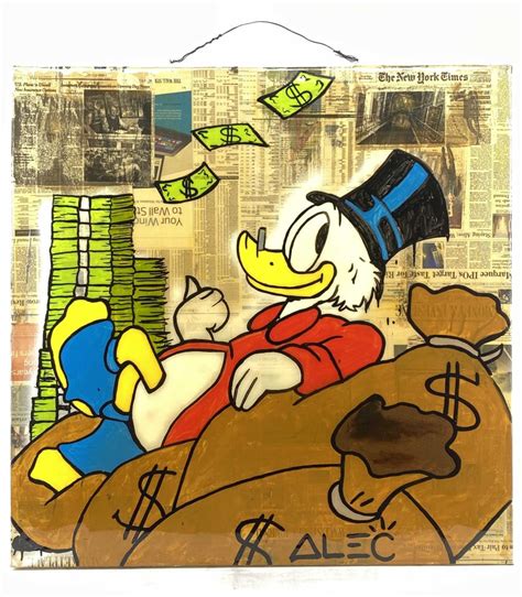 Lot Alec Monopoly Scrooge Mcduck Acrylic And Spray Paint