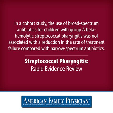 Streptococcal Pharyngitis Rapid Evidence Review Aafp