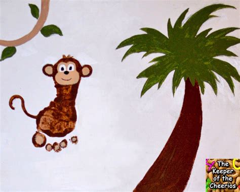 Monkey Footprints The Keeper Of The Cheerios Baby Footprint Art