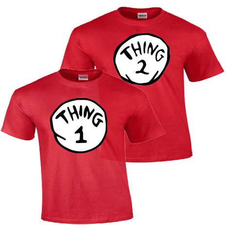 Dr Seuss Thing One 1 2 Thing 1 And Thing 2 T Shirt Youth Adult Infant T Shirts Tank Tops