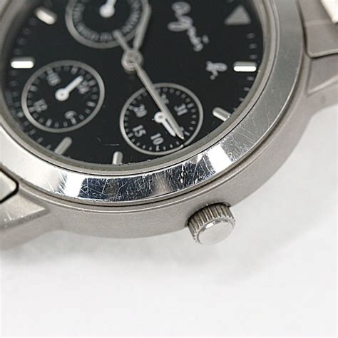 agnès b chronograph quartz watch stainless steel stainless steal 58 5g v33 ebay