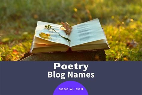 527 Poetry Blog Name Ideas To Make Your Words Dance Soocial