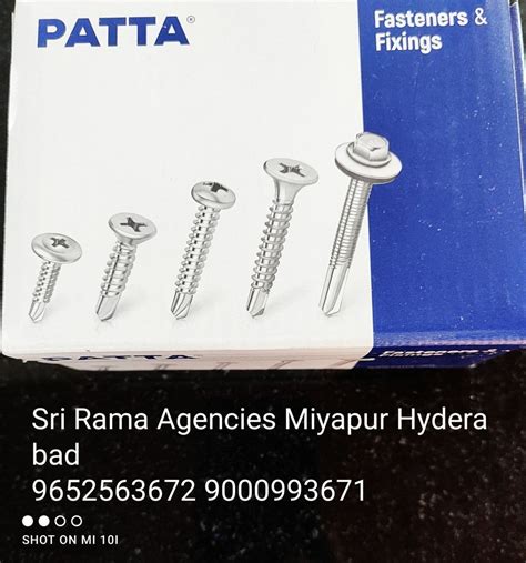 Mild Steel Patta Chip Bord Self Fittings Screw For Hardware Fitting