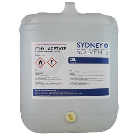 Ethyl Acetate 20 Litre Sydney Solvents