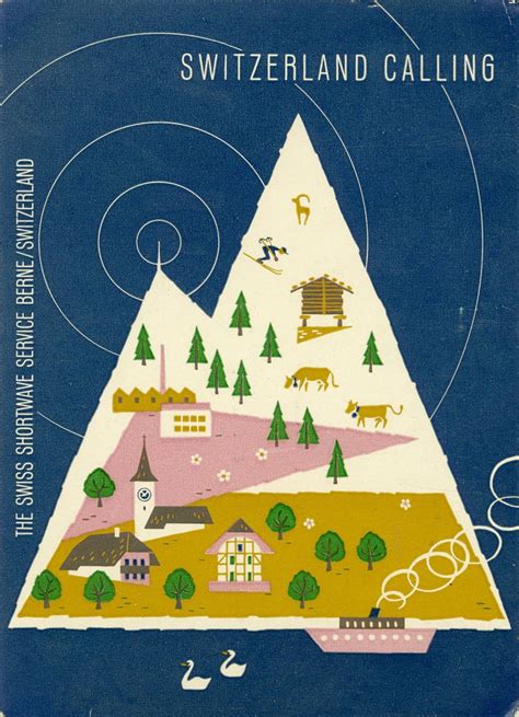 Ham Radio Qsl Cards From The 1950s60s Graphic Illustration Poster Design Illustration Design