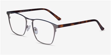 Jacob Rectangle Gunmetal And Tortoise Glasses For Men Eyebuydirect Canada