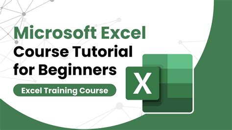 Microsoft Excel Course Tutorial For Beginners Excel Training Course