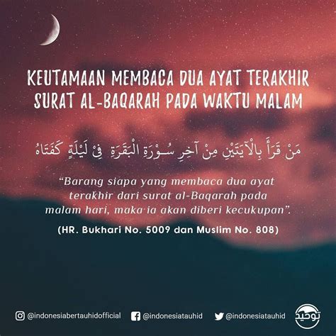 2 Ayat Terakhir Al Qur An Setiap Malam Motivasi Kutipan Rohani Kata