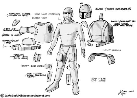 Original Concept Artwork For The Infamous Star Wars Bounty Hunter
