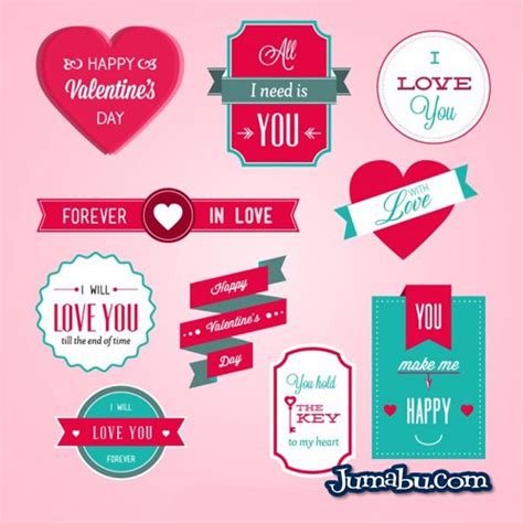 Etiquetas Para El Día De Los Enamorados En Vectores Jumabu