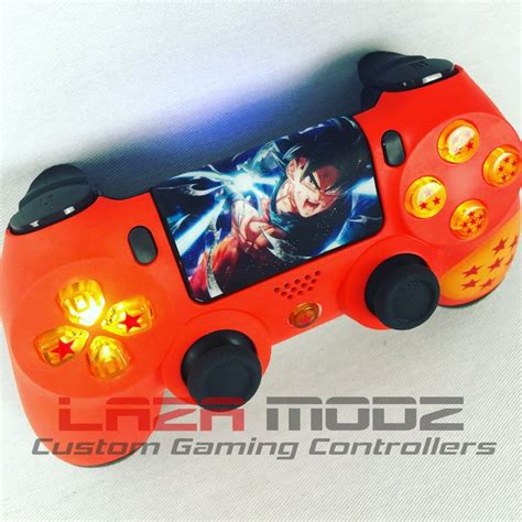 Dragonball Z Custom Ps4 Controller Led Light Up Buttons Light Up D Pad And Custom Touch Pad