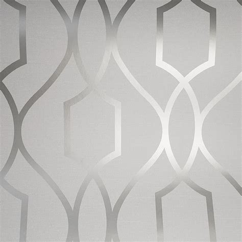 Wm4199501 Wallpaper White Gray Silver Geometric Trellis Metallic 3d In