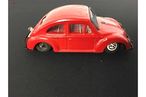 Tin Toy Vw Beetle 1200 Made In Japan 1950s Retro Station