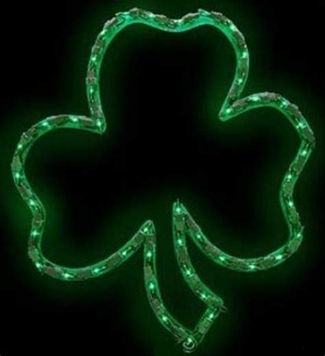 St Patricks Day Lighted Shamrock 43 Lights Window Wall Door Yard