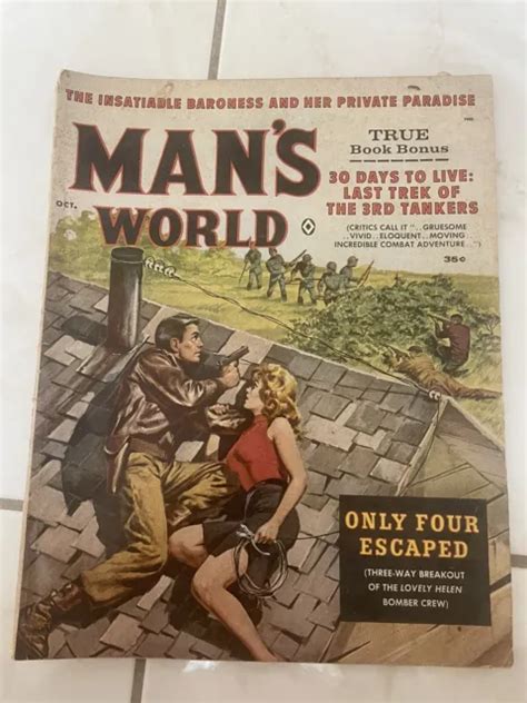 Mens Adventure Magazine Mans World 1961 Nazi Pulp Sex Pinups Eve Eden Jail 2999 Picclick