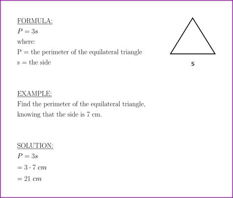 Perimeter Formula For Triangle