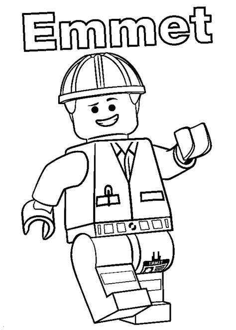 Emmit Lego Coloring Pages : Lego Movie Coloring Pages For Kids Drawing