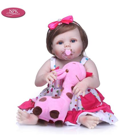 Npk 57cm Full Silicone Body Reborn Baby Doll Bathe Toys Lifelike
