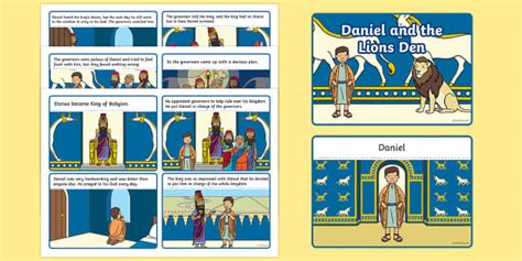 Daniel And The Lions Den Story Sequencing 4 Per A4