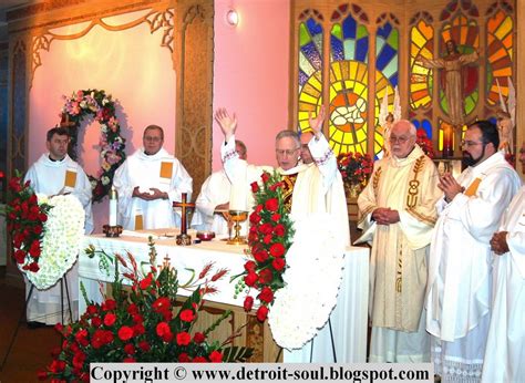 'male and female he created them' is the name of the piece released by the congregation. Detroit'Soul: Solemn and Sad Final Mass...