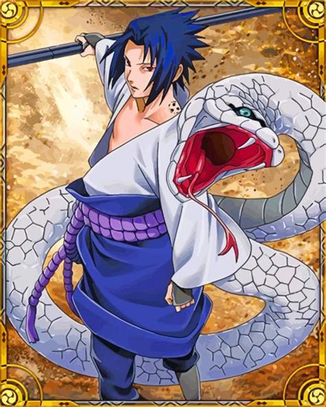 Sasuke And The White Snake Paint By Numbers Pbn Canvas Paint By