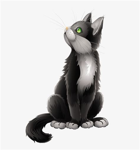 Black Cat Kitten Cartoon Clip Art Transparent Background Cat Clipart