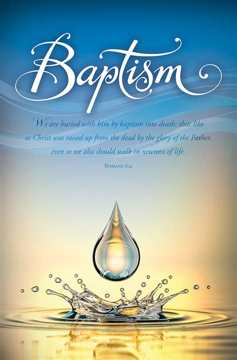 Baptism Regular Size Bulletin Pack Of 100 Cokesbury