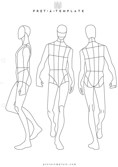 Man Male Body Figure Fashion Template D I Y Your Own Fashion