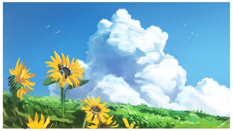 Sunflowers Studio Ghibli Study🌻 Rdigitalart