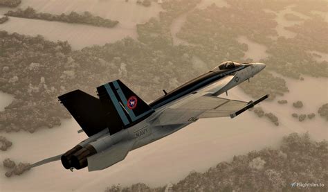 Top Gun Maverick Msfs Fa 18e Super Hornet Repaint за Microsoft