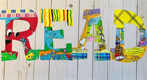 Storybook Laminated Read Letters Set Of 4 Etsy Letter Set Book