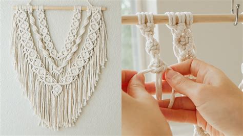 Macrame Wall Hanging Easy Tutorial For Beginners YouTube