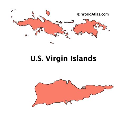 Us Virgin Islands World Map Us States Map