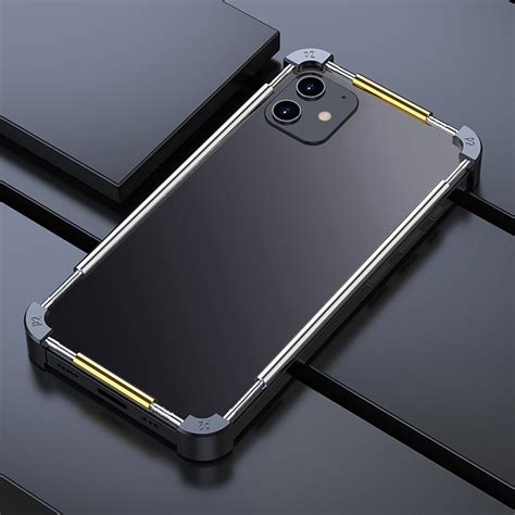 Metal Bumper Frame Case Cover Shockproof For Iphone 12iphone 12 Pro