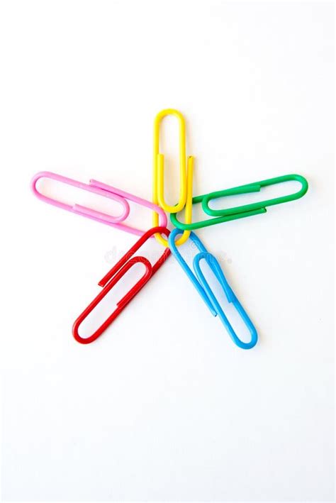 Variety Of Colorful Paper Clips Different Object Concept Stock Photo