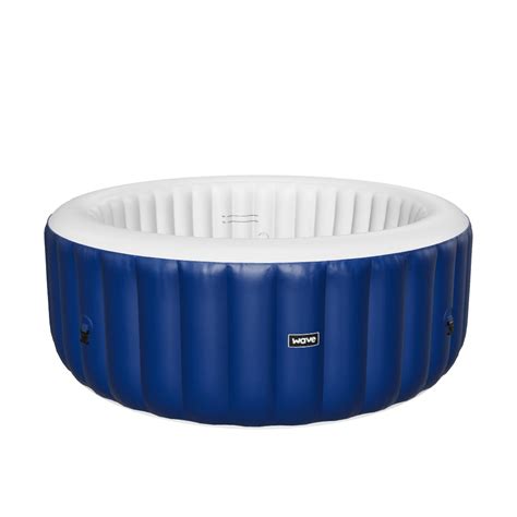 Atlantic 4 6 Person Round Inflatable Hot Tub In Blue Wave Spas