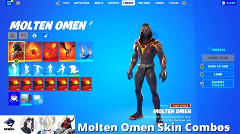 Molten Omen Skin Combos Fortnite Battle Royale Youtube