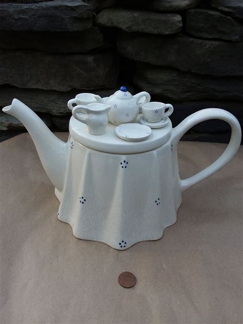Vintage Sunshine Ceramics Tea Table Shaped 4 6 Cup Teapot Etsy